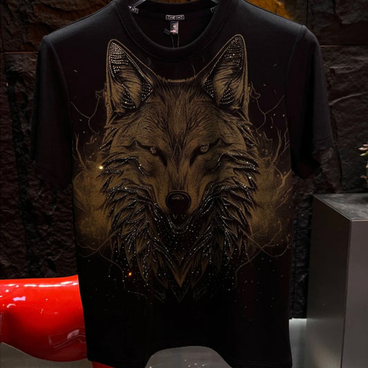 N0506 Men's light luxury rhinestone short sleeve