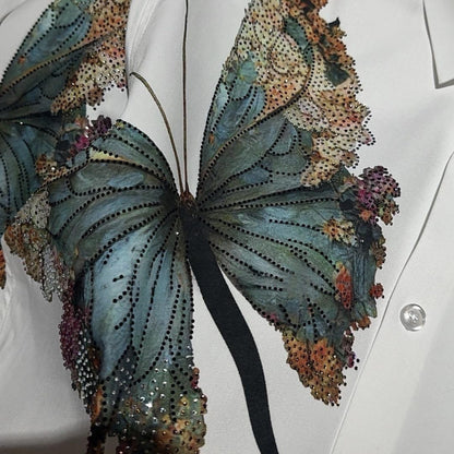 N0520 Men's light luxury floral shirt