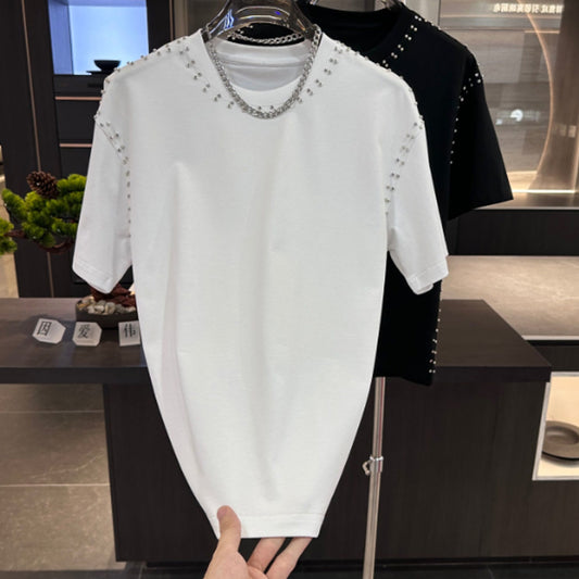 N0529 New summer rivet short sleeves