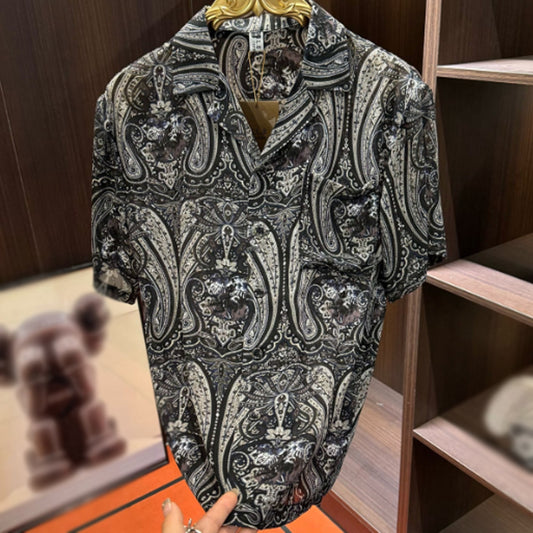 N0529 New summer retro short-sleeved shirt