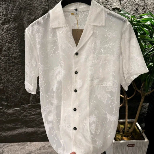 N0610 Men's simple and elegant thin short sleeve