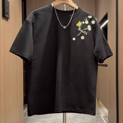 N0612 New embroidered short sleeves