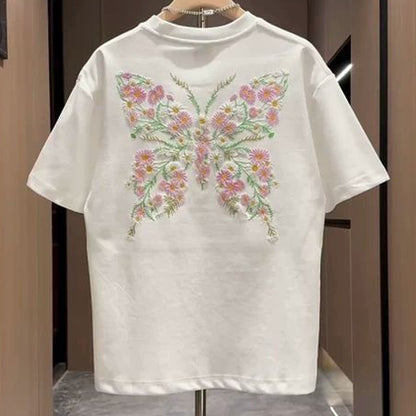 N0612 New embroidered short sleeves