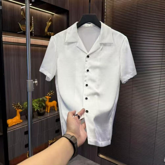 N0613 Men's satin short sleeves