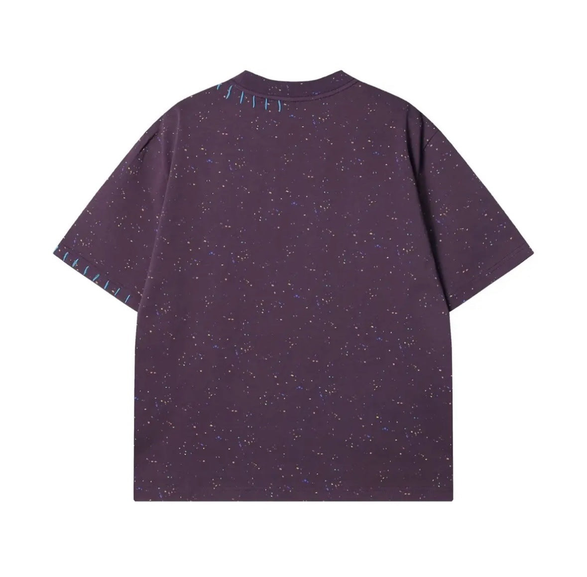 Embroidered High-end Round Neck Pure Cotton Couple T-shirt