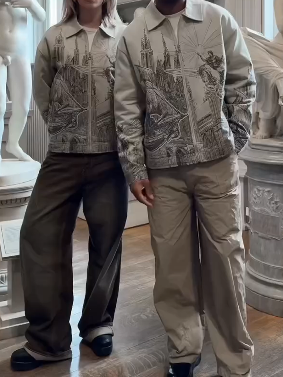 Gray Designer Jacket, Unisex