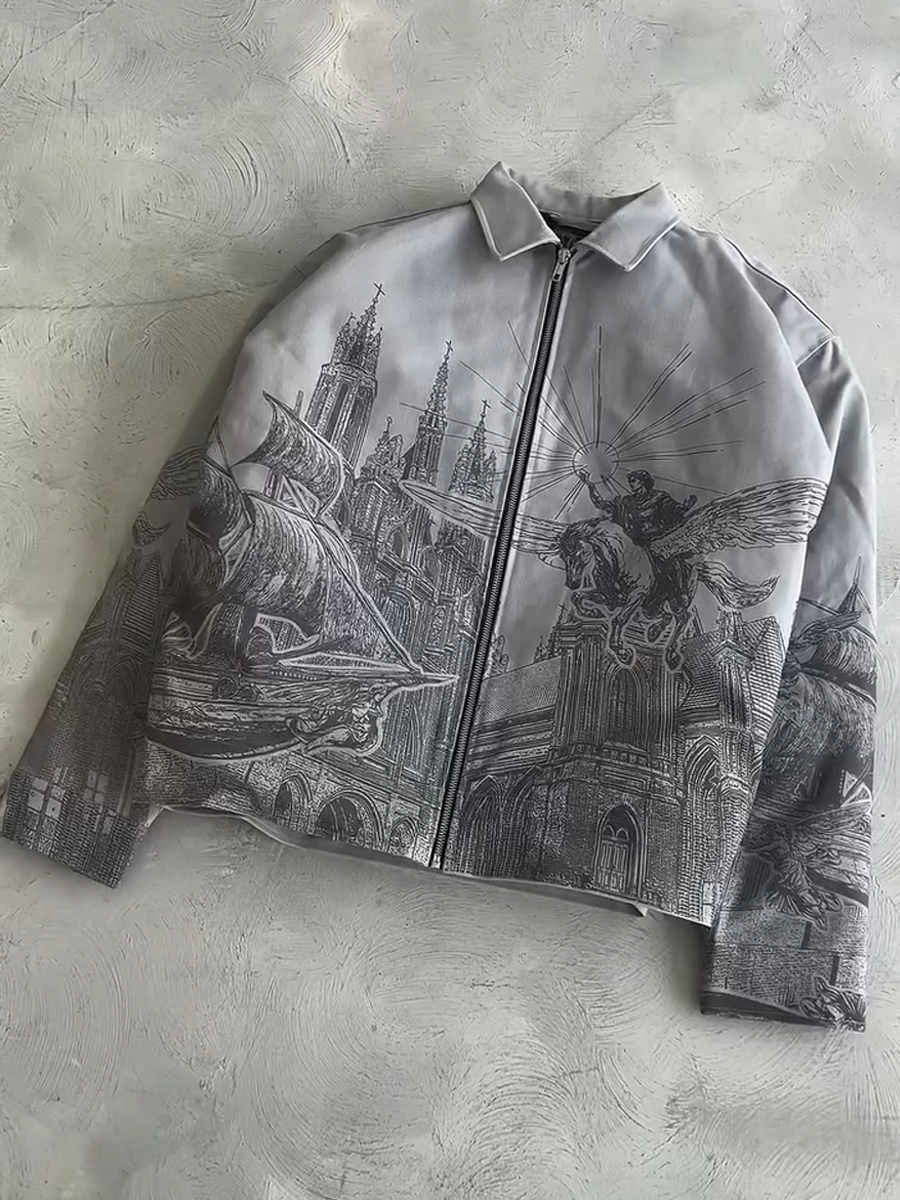 Gray Designer Jacket, Unisex