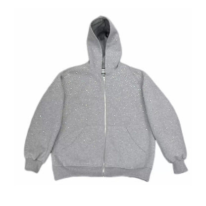 New Starry Sky Heavy Industry Hot Diamond Hooded Sweatshirt Unisex