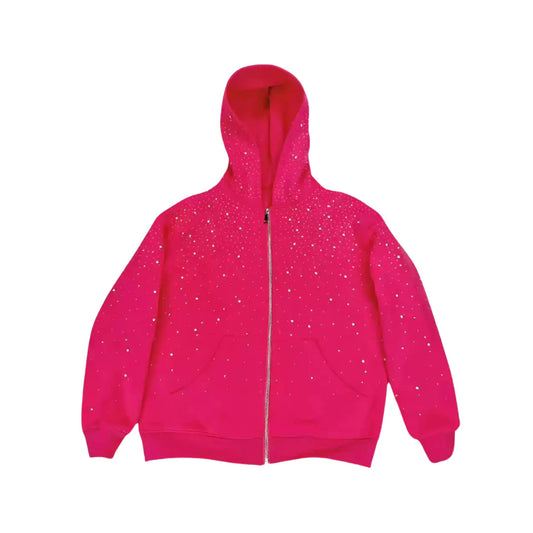 New Starry Sky Heavy Industry Hot Diamond Hooded Sweatshirt Unisex