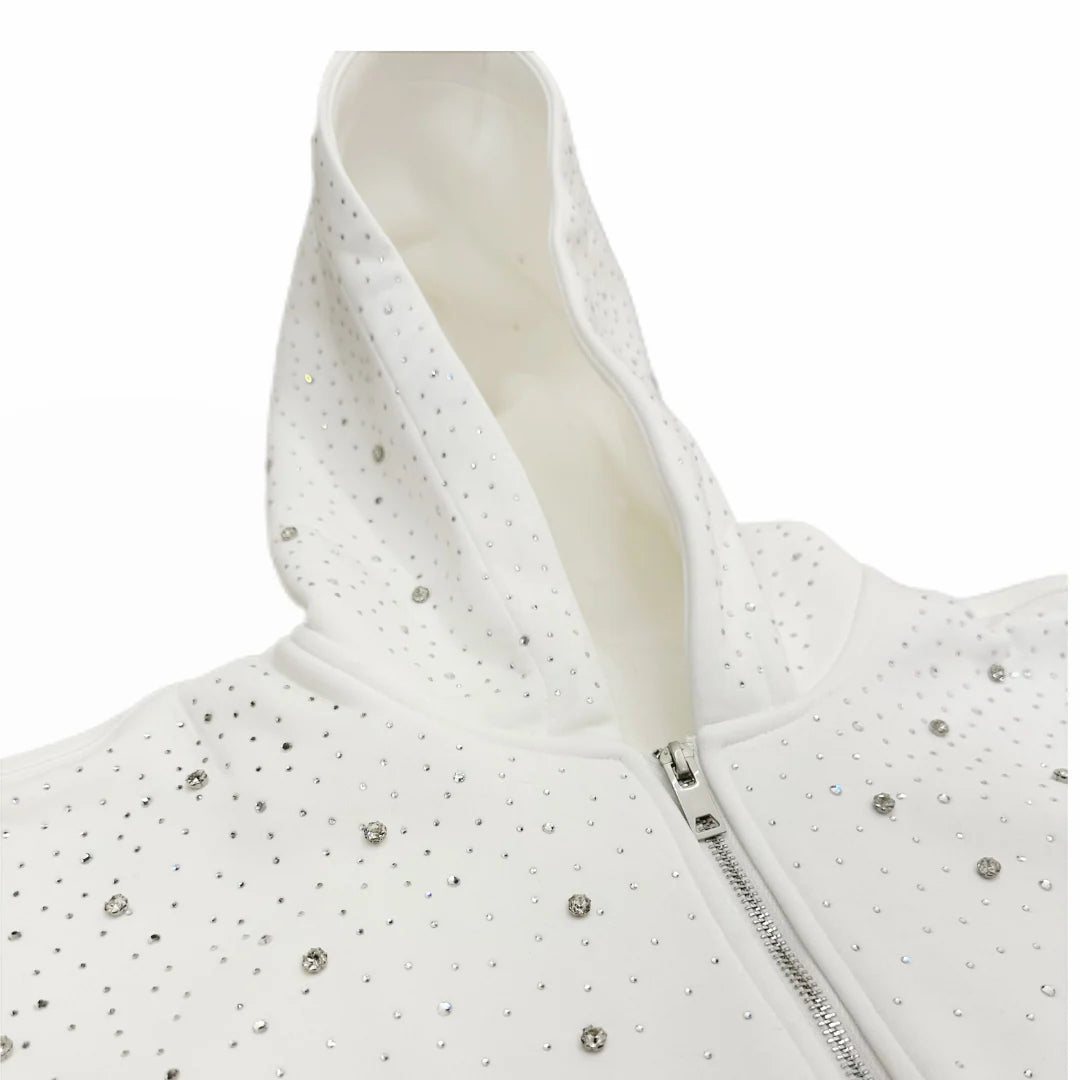 New Starry Sky Heavy Industry Hot Diamond Hooded Sweatshirt Unisex