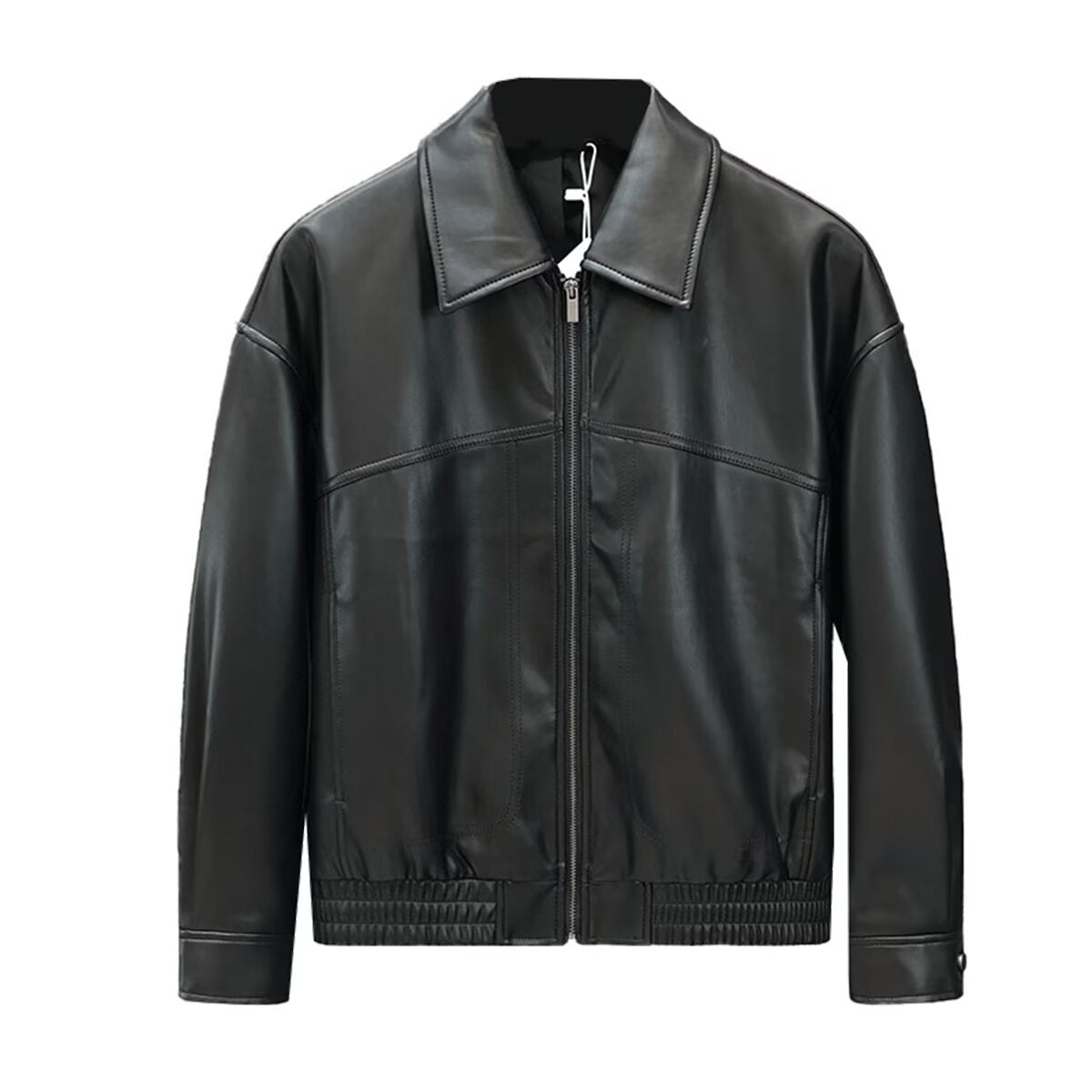 New Lapel Parka Leather Jacket