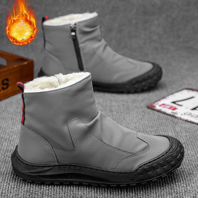Men's High Top Martin Boots Warm and Non-slip