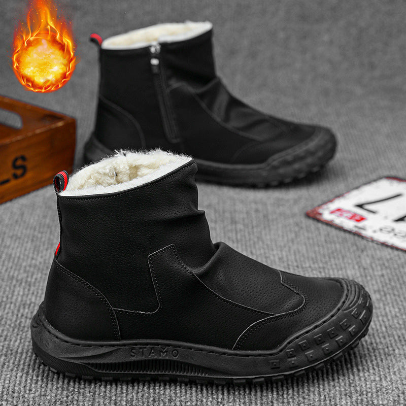 Men's High Top Martin Boots Warm and Non-slip