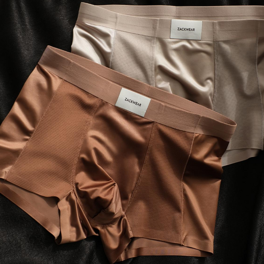 QC Satin Mesh Breathable Thin Ice Silk Air-conditioning Pants Men's Underwear