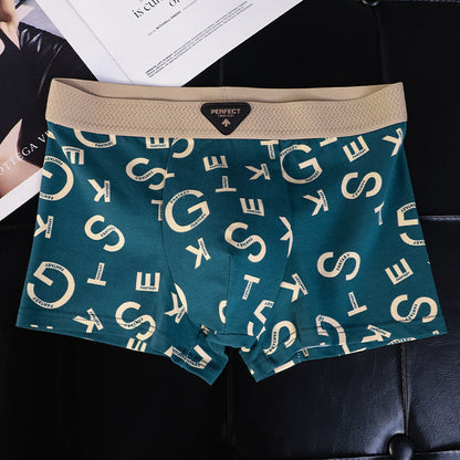 QC Cotton Lettered Breathable and Comfortable Men's Underwear