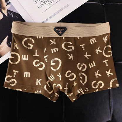 QC Cotton Lettered Breathable and Comfortable Men's Underwear