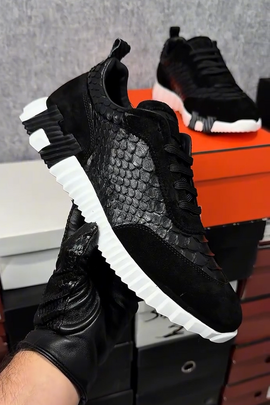 N111903 Crocodile Pattern Business Casual Leather Shoes