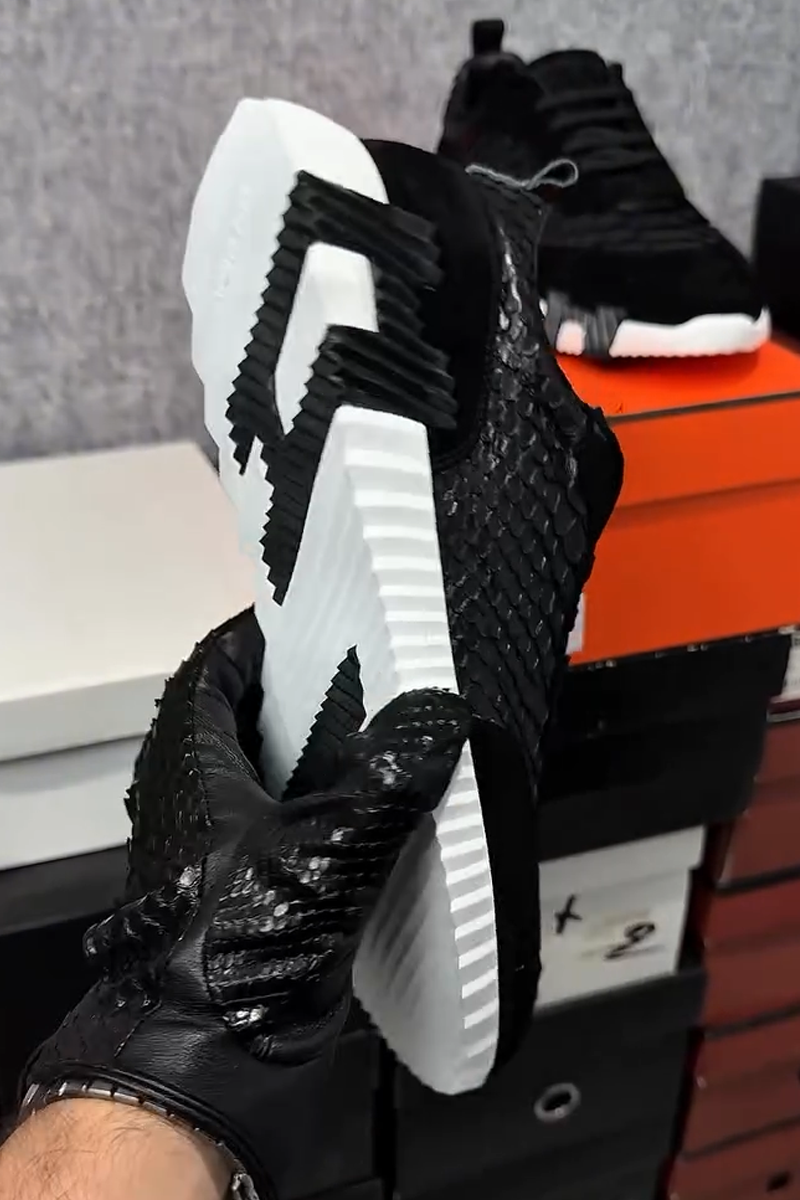 N111903 Crocodile Pattern Business Casual Leather Shoes