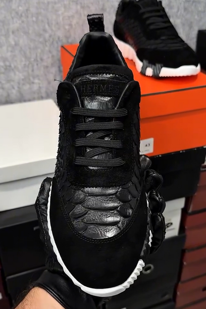 N111903 Crocodile Pattern Business Casual Leather Shoes