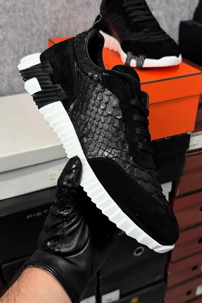 N111903 Crocodile Pattern Business Casual Leather Shoes