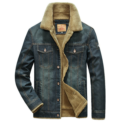 3-Wash Fleece Denim Jacket