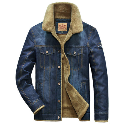 3-Wash Fleece Denim Jacket