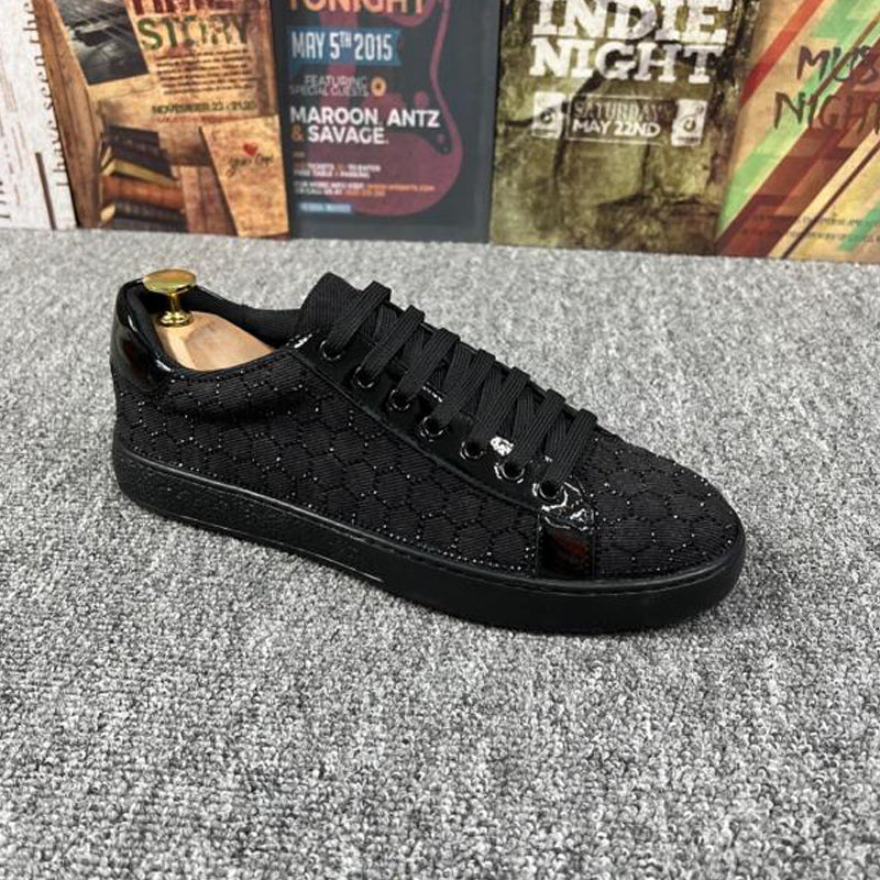 N0518 Men's fashionable rhinestone casual shoes