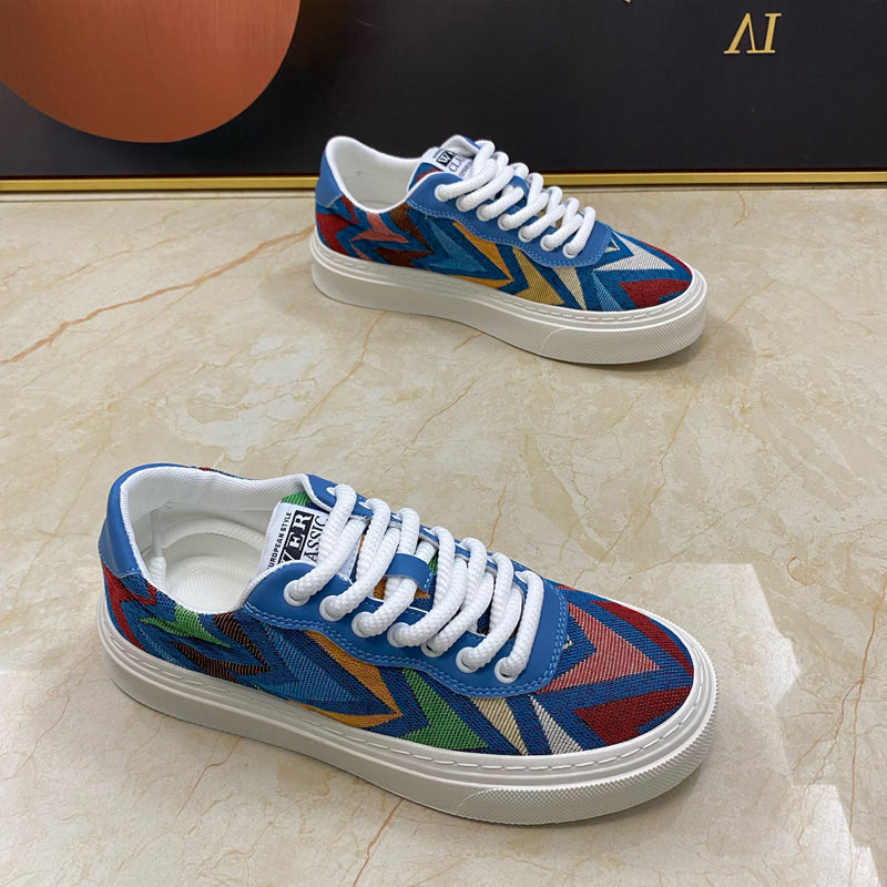 0603 Popular retro printed breathable casual cloth shoes