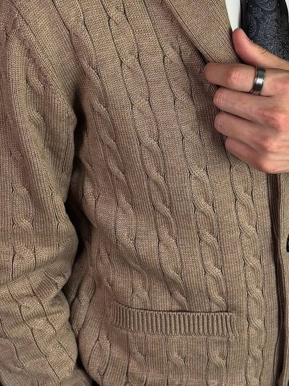 Men's Knitted Casual Thick Sweater Cardigan