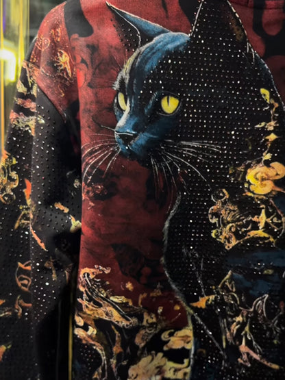 Men's Printed Rhinestone Sparkle Sweater