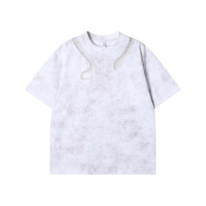 Men's Snake Hollowed Out Loose T-shirt