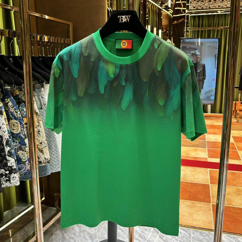 N0702 New summer fashion all-match feather T-shirt