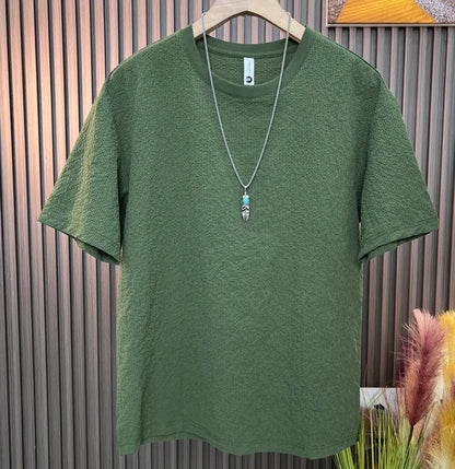 N0615 Men's new summer textured all-match breathable T-shirt