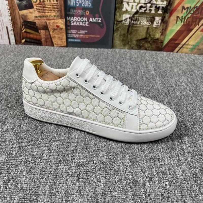 N0518 Men's fashionable rhinestone casual shoes