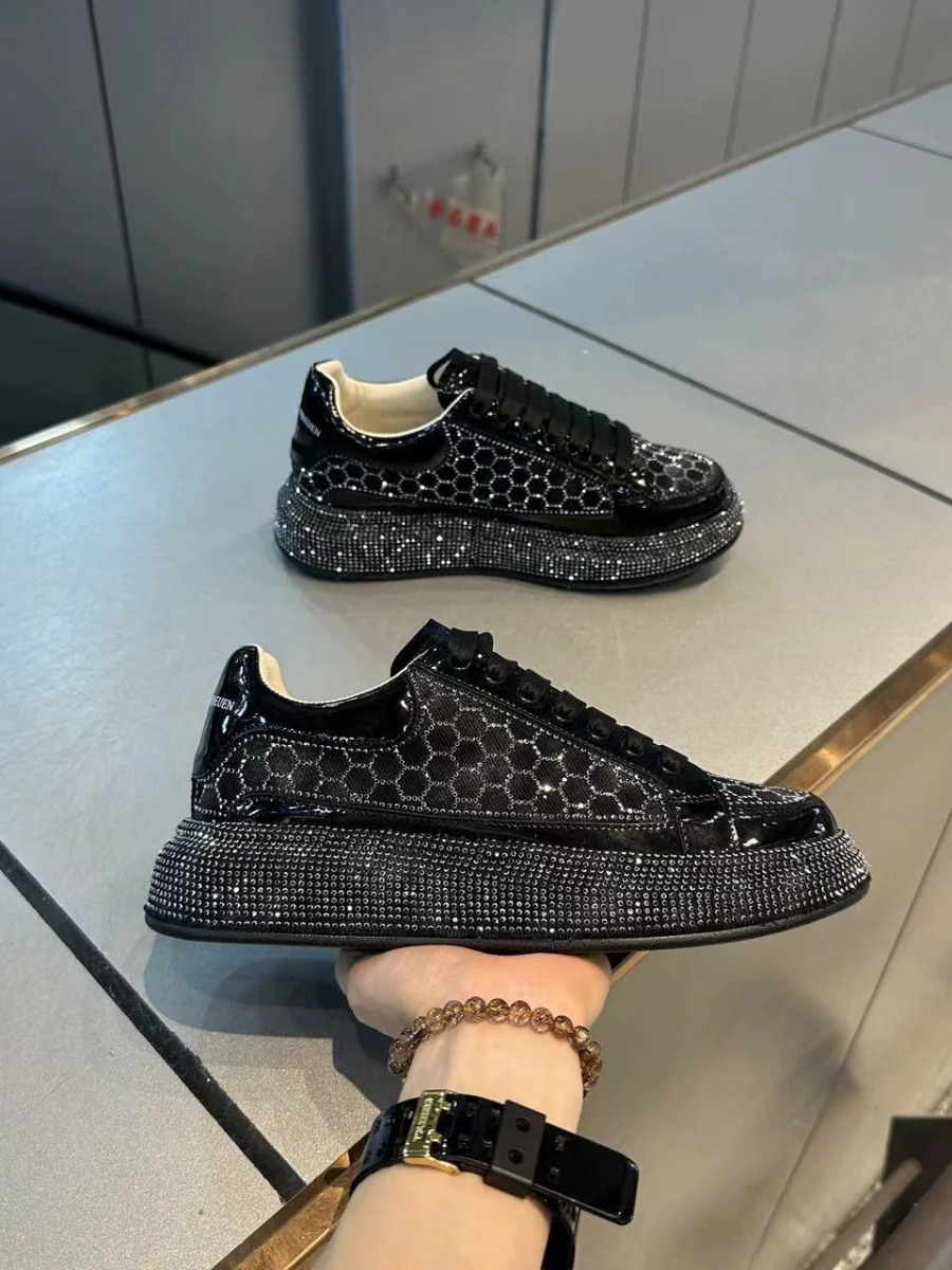 Men's casual diamond sneakers