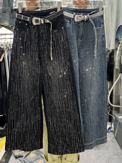 N101701 Rhinestone jeans