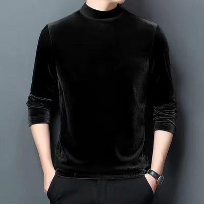 N0113 Men's gold velvet sweatshirt