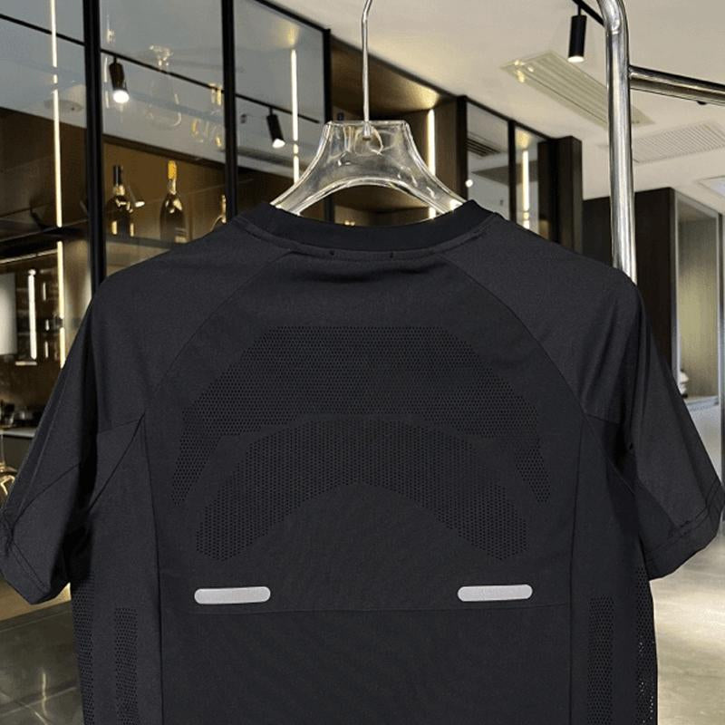 N0614 High quality casual versatile breathable mesh men's T-shirt