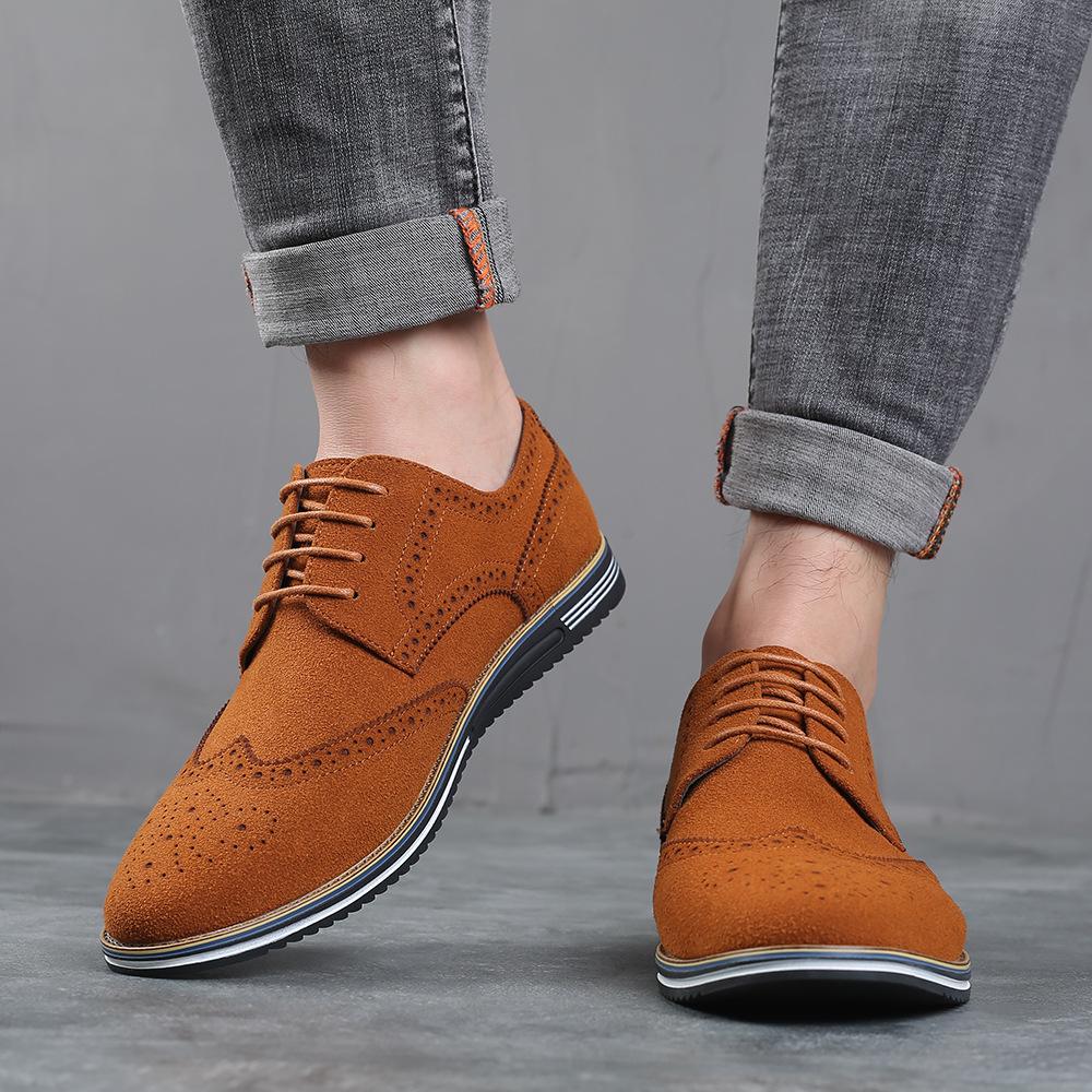 N0115 New Men's Nubuck Low-Top Shoes