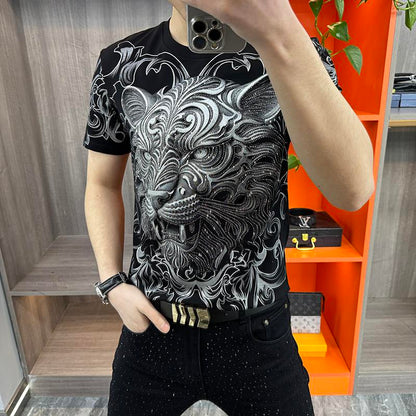 D5231 New Summer Rhinestone T-shirt