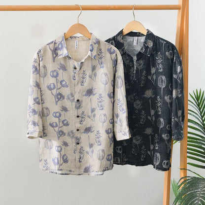 N0709 Summer casual all-match printed jacket