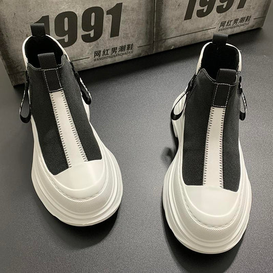 Summer breathable men's thick-soled platform sneakers