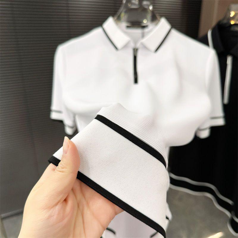 N0821 Men's business casual short sleeve lapel