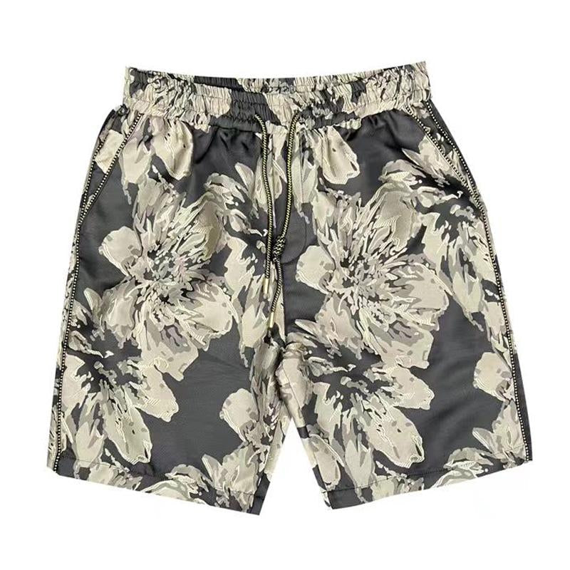 A8253 Summer New Arrival Embroidered Floral Short Sleeve Shorts Set