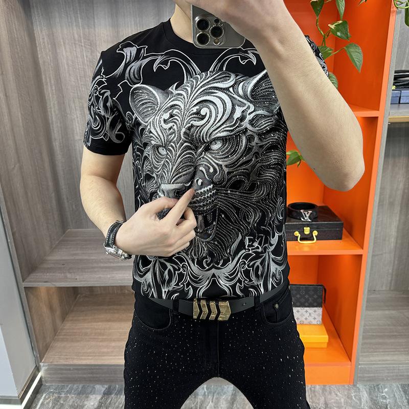 D5231 New Summer Rhinestone T-shirt