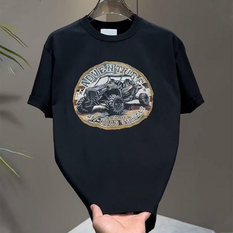 N0724 Men's trendy ins loose casual T-shirt