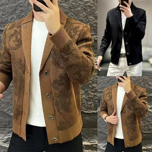 N1009 Men's new light luxury knitted jacket