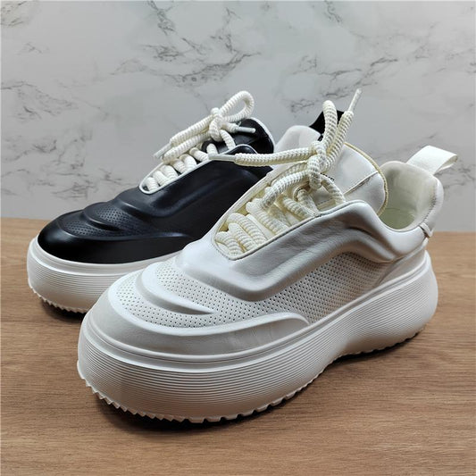 Men's thick-soled hollow breathable casual shoes