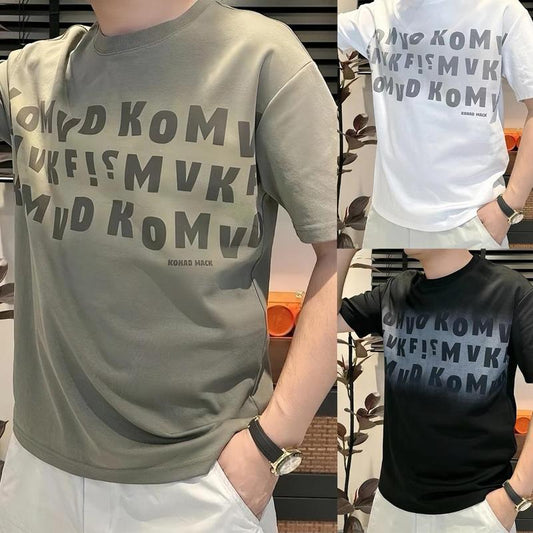 N0624 New summer fashion all-match letter print T-shirt