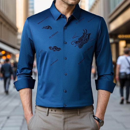D4284 Men's Elastic Shirt【Buy 2 Get Free Shipping】